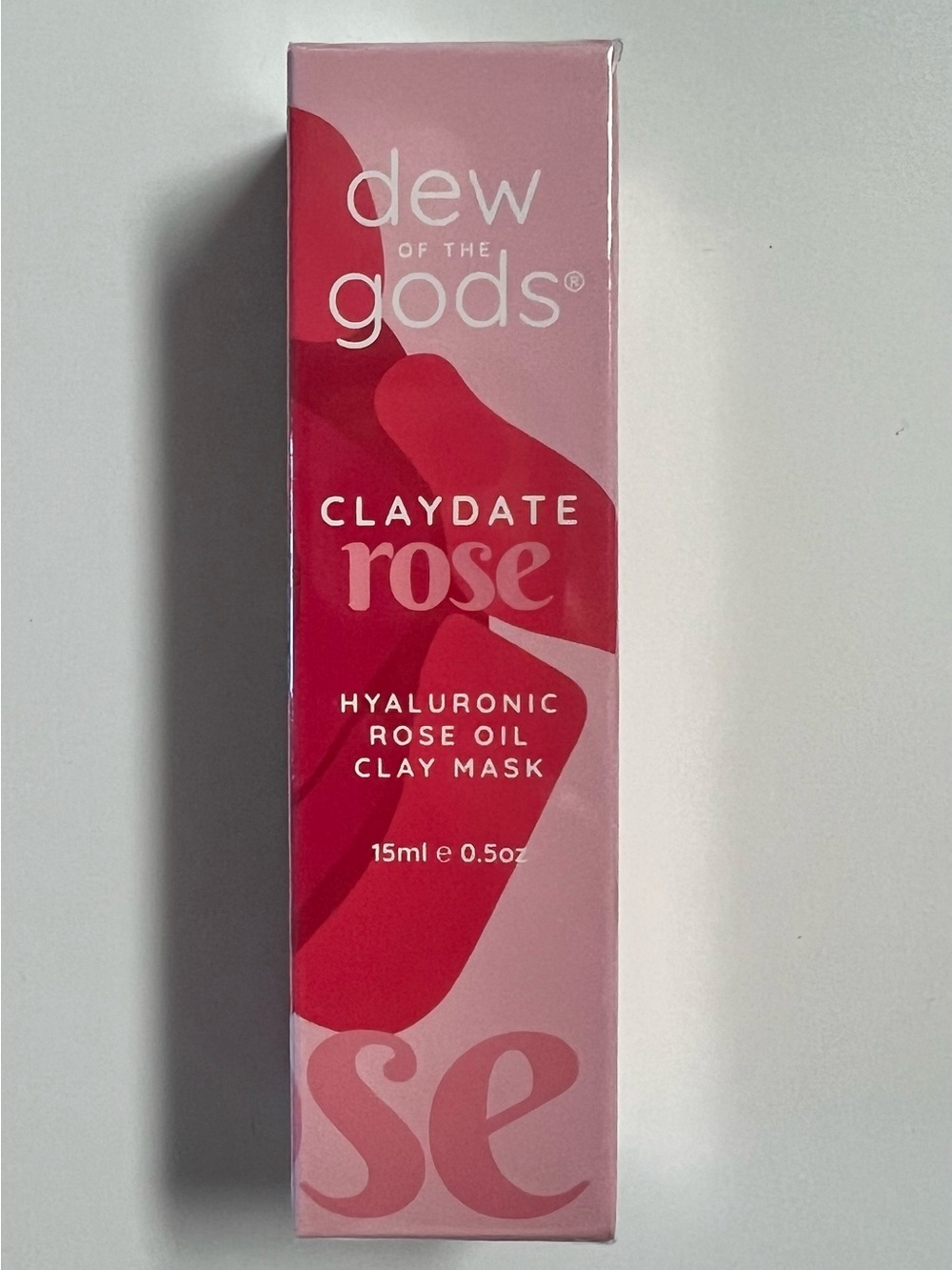 Dew of the Gods Claydate Rose Hyaluronic Rose Oil Clay Mask